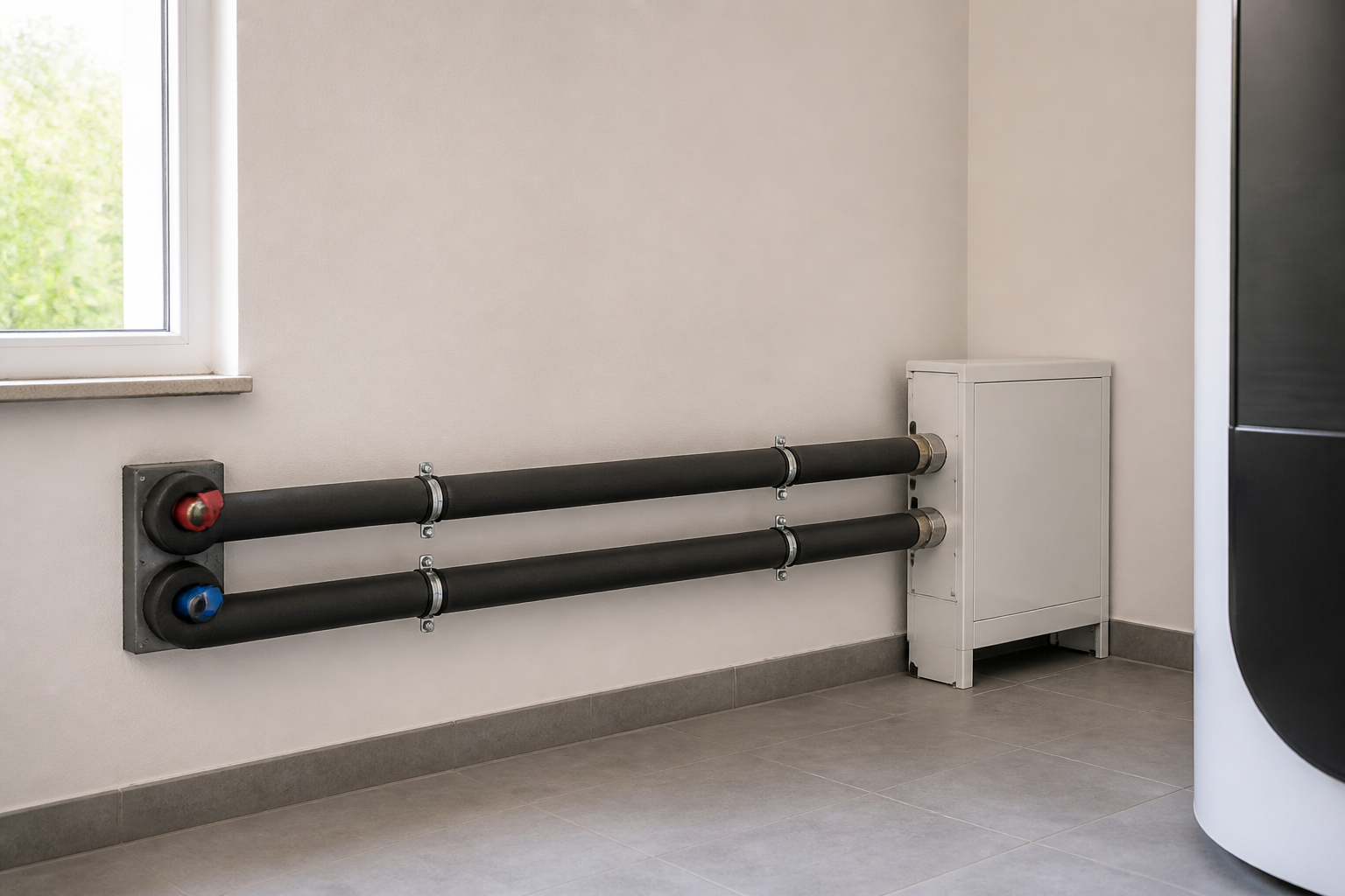 Illustrative Darstellung zum Ratgeberthema Vorlauftemperatur der Wärmepumpe richtig einordnen
